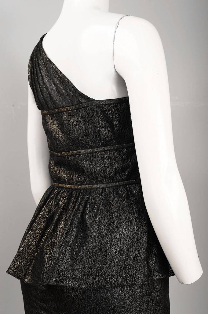 Monique Lhuillier Monique Lhuillier - Women's One Shoulder Lace Peplum Dress