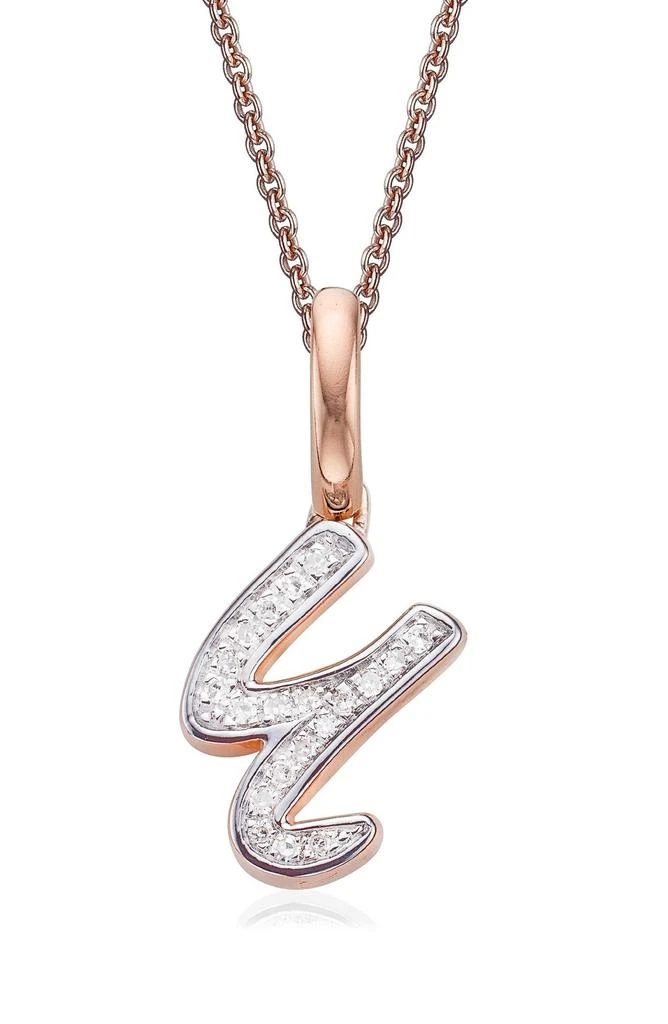 Monica Vinader Diamond Initial Pendant Charm 1