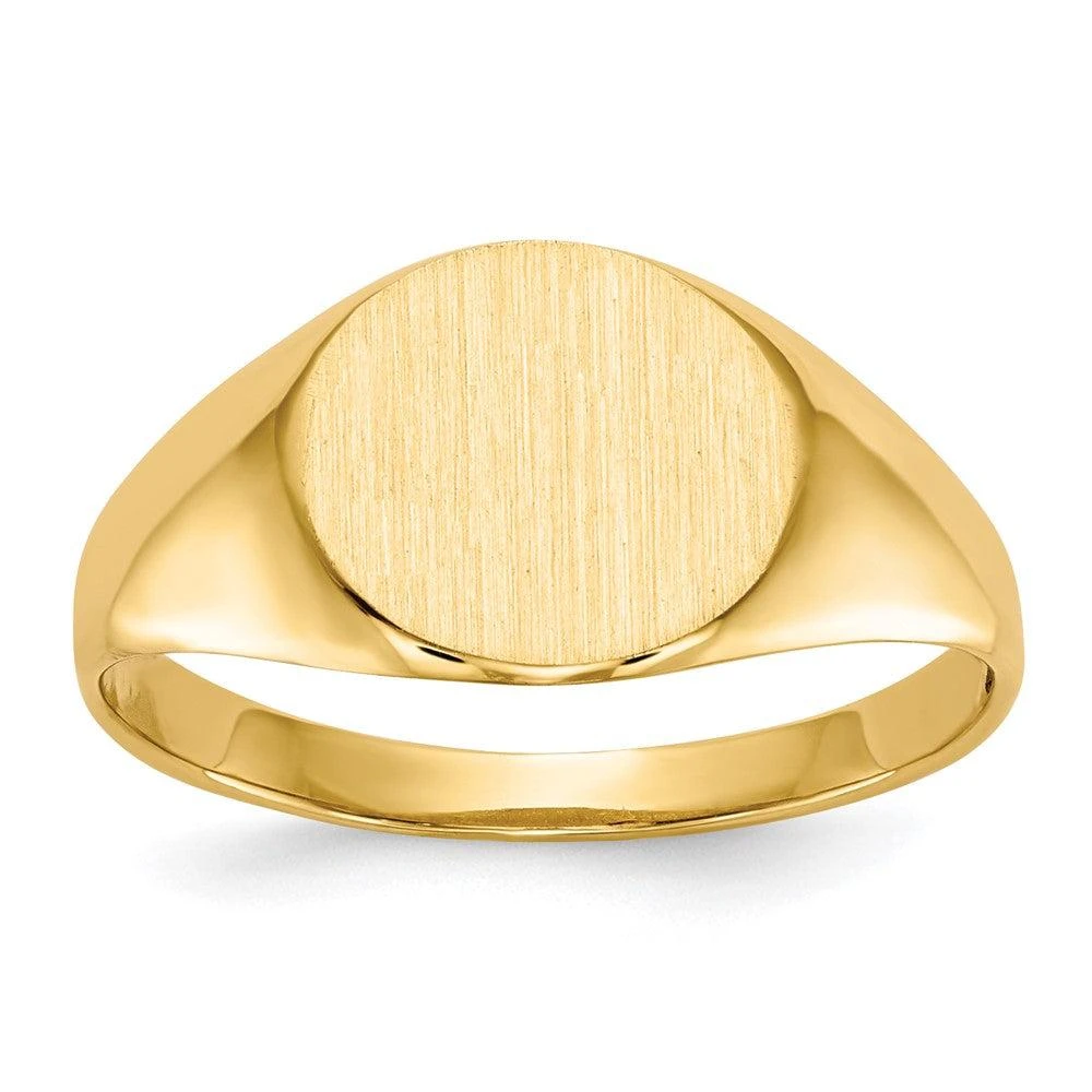Diamond2Deal 14k Yellow Gold Open Back Signet Ring