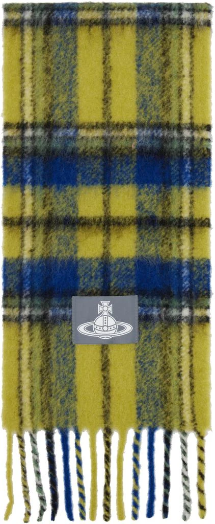 Vivienne Westwood Yellow 
Blue Alpaca Scarf