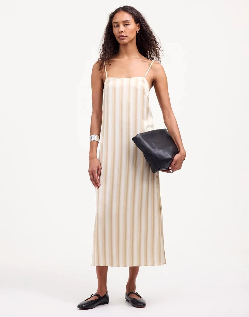 Madewell Midi Slip Dress in Stripe Silk 1