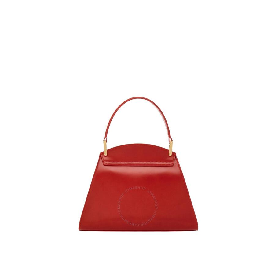 Salvatore Ferragamo Prisma Asymmetrical Geometric Flap Small