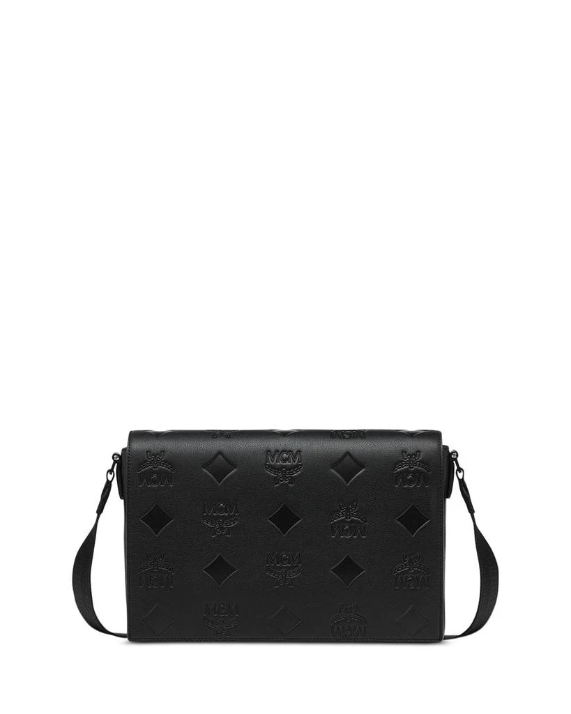 MCM Klassik Small Maxi Monogram Embossed Leather Messenger Bag 1