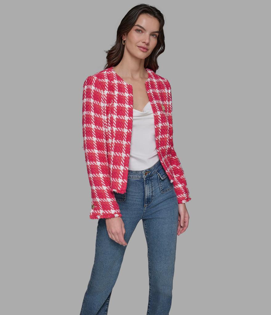 Karl Lagerfeld Paris BOUCLE COLLARLESS JACKET - BeyondStyle