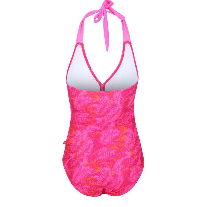 Regatta Womens/Ladies Flavia Polka Dot One Piece Swimsuit Pink Fusion