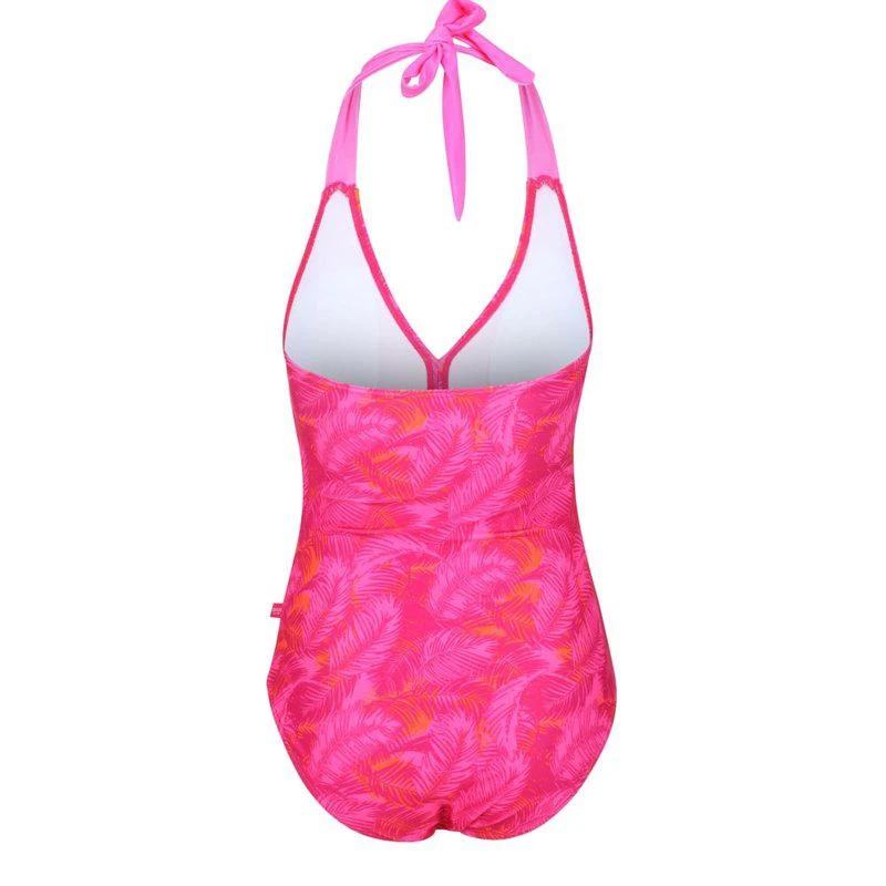 Regatta Womens/Ladies Flavia Polka Dot One Piece Swimsuit Pink Fusion 2