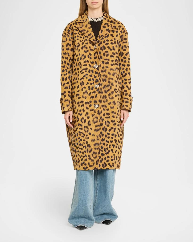 Zimmermann Crush Leopard Jacquard Barrel Coat 3