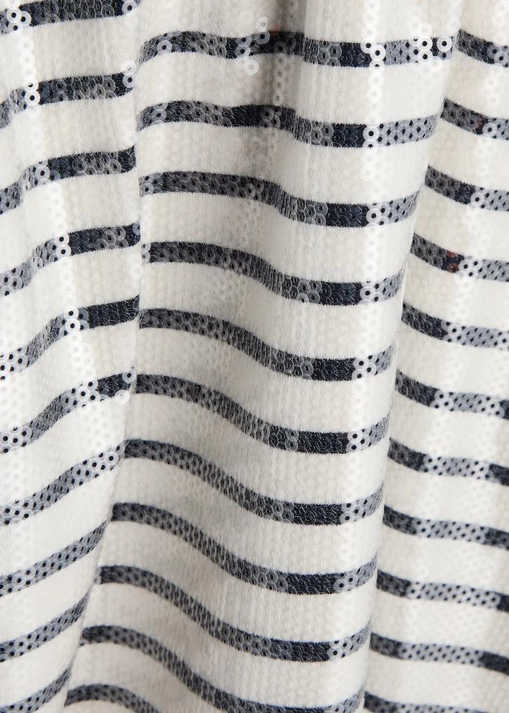 FRAME Striped sequin-embellished cotton top 5