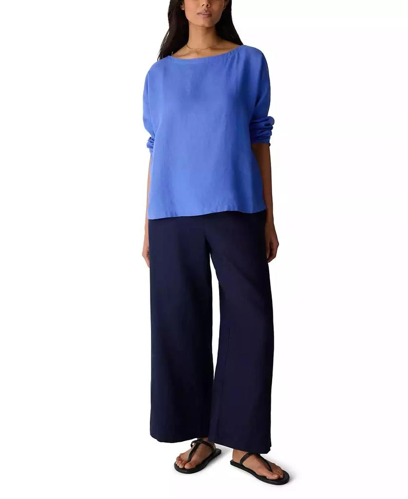 Eileen Fisher Women
s Boat Neck Boxy Top, Regular 
Plus Size 2