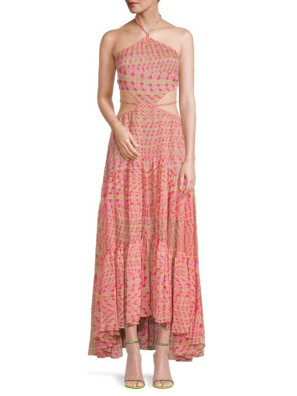 MISA Dalia Cutout Halter Maxi Dress 1
