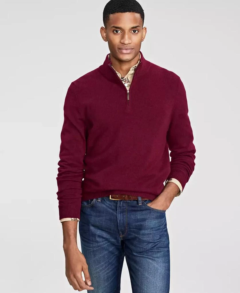 Club Room Men's Cashmere Quarter-Zip Sweater, Created for Macy's 1