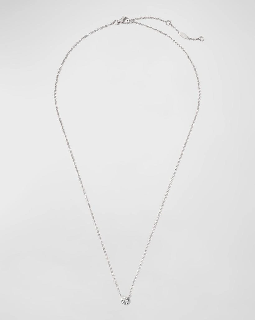 Memoire White Gold Solo Bezel Diamond Necklace, 18"L, 0.28-0.33tcw 3