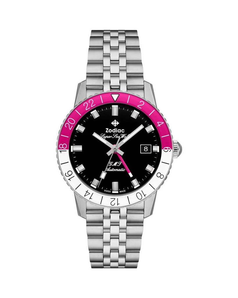 ZODIAC GMT Automatic Stainless Steel Watch, 37mm 1