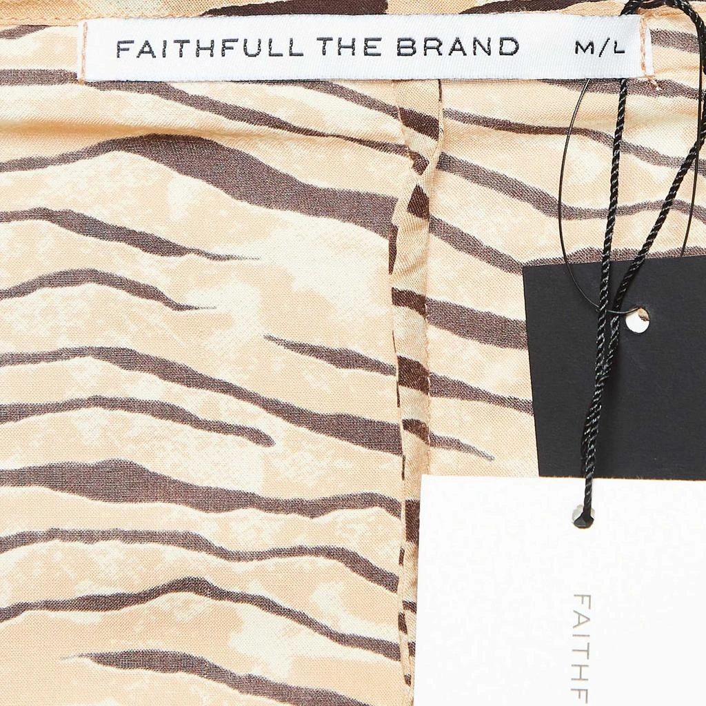 Faithfull the Brand Faithfull The Brand Animal Print Rayon Wrap-Around Skirt M 5