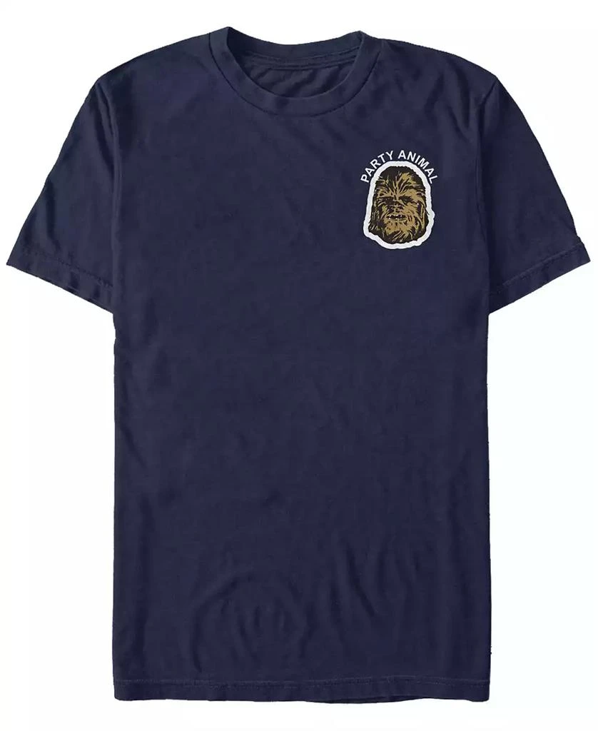 FIFTH SUN Star Wars Men's Chewbacca Party Animal Patch Short Sleeve T-Shirt 1