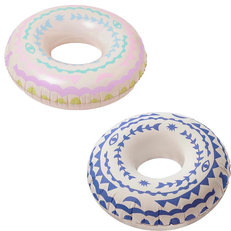 Sunnylife Fiesta mariposa and mediterranean inflatable pool rings set in pink white and blue