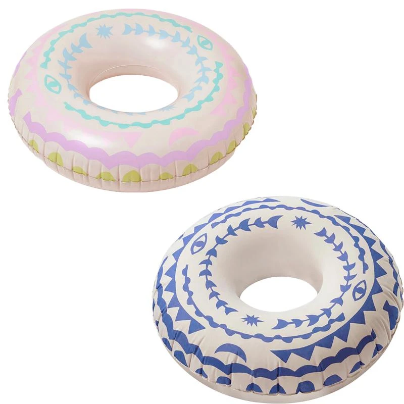 Sunnylife Fiesta mariposa and mediterranean inflatable pool rings set in pink white and blue 1
