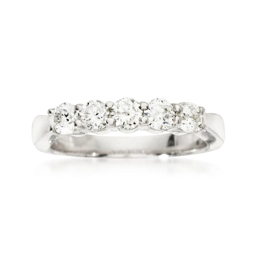 Ross-Simons Ross-Simons 5-Stone Diamond Wedding Ring in 14kt White Gold 1