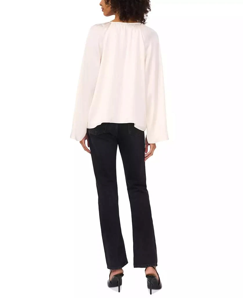 1. State Women's Wide Flutter-Sleeve Tie-Neck Top 4