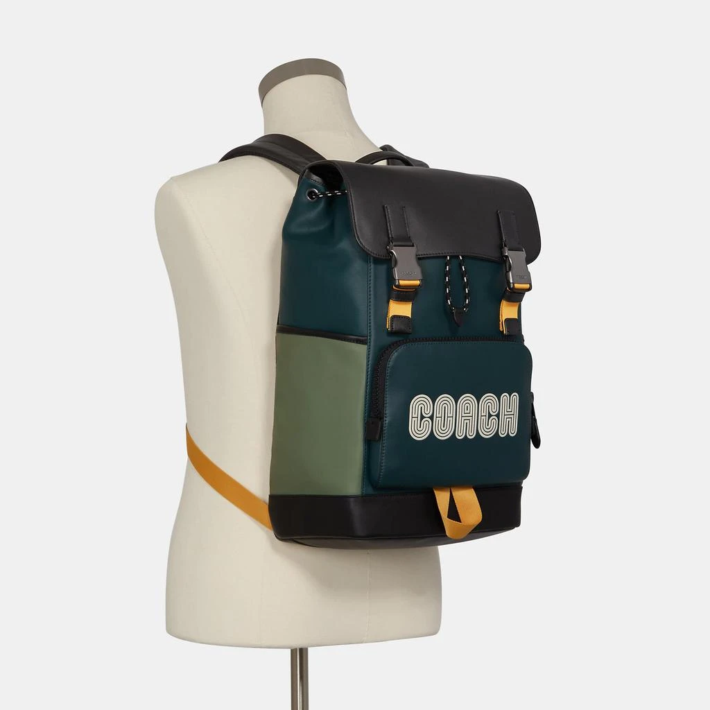 COACH COACH Track Backpack In Colorblock With Coach Patch 3