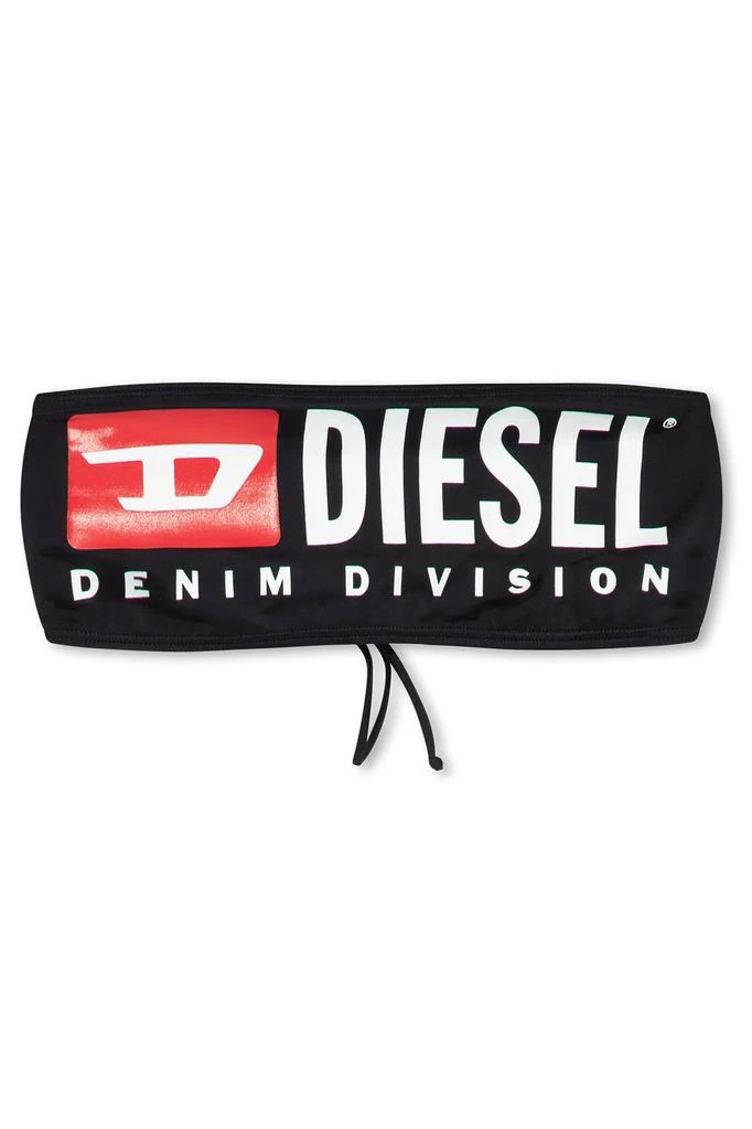 Diesel Diesel Bfb Bryna Logo Printed Strapless Bikini Bra 1