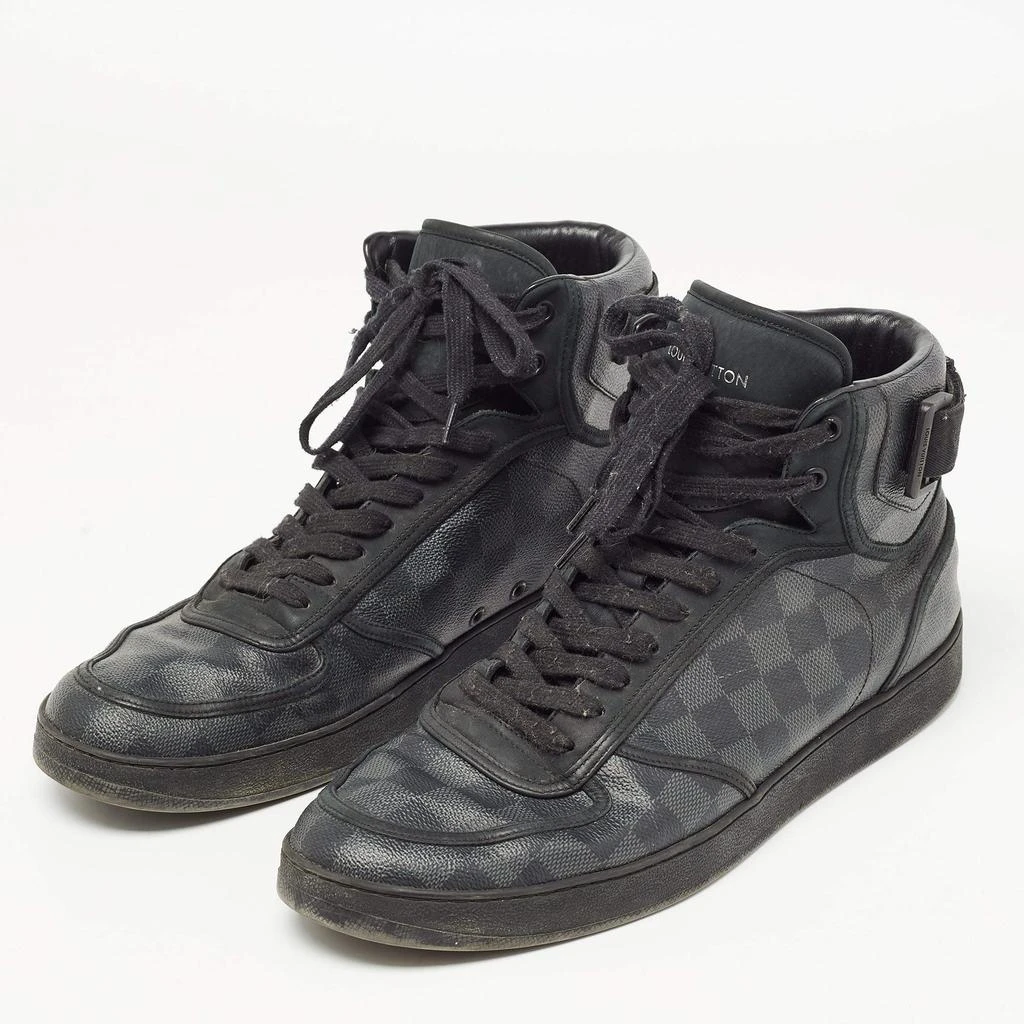 Louis Vuitton Louis Vuitton Black/Grey Graphite Canvas Rivoli High Top Sneakers Size 44.5 2