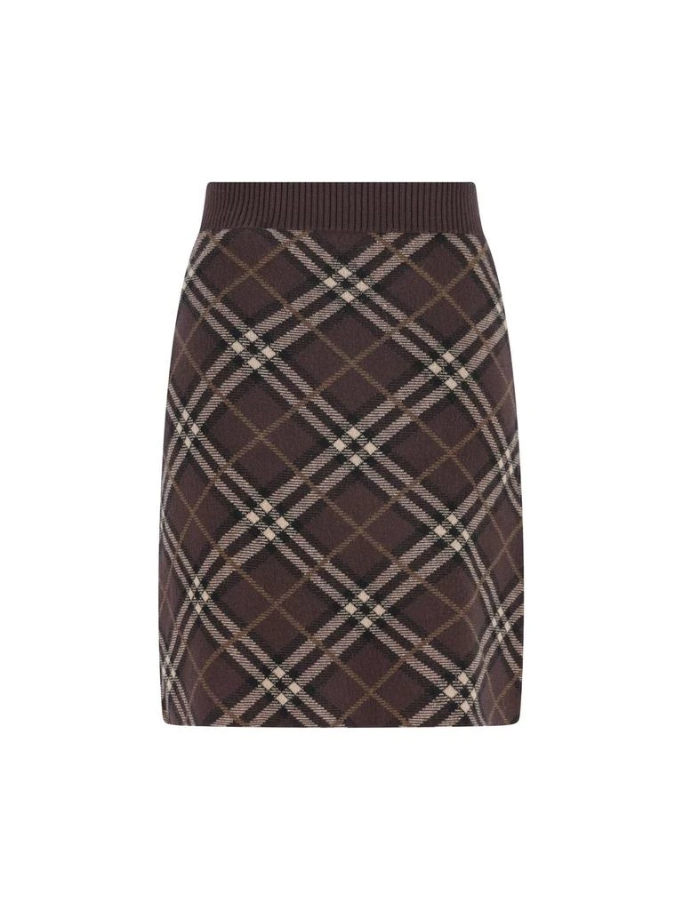 Burberry Burberry Checked Knitted Skirt 2