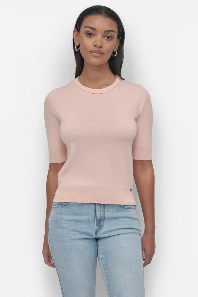 DKNY ELBOW SLEEVE CREW NECK