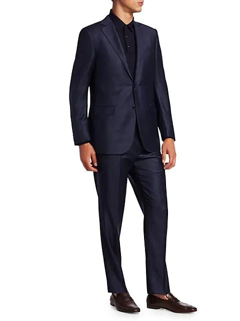 Zegna Plaid Single-Breasted Wool Suit 3