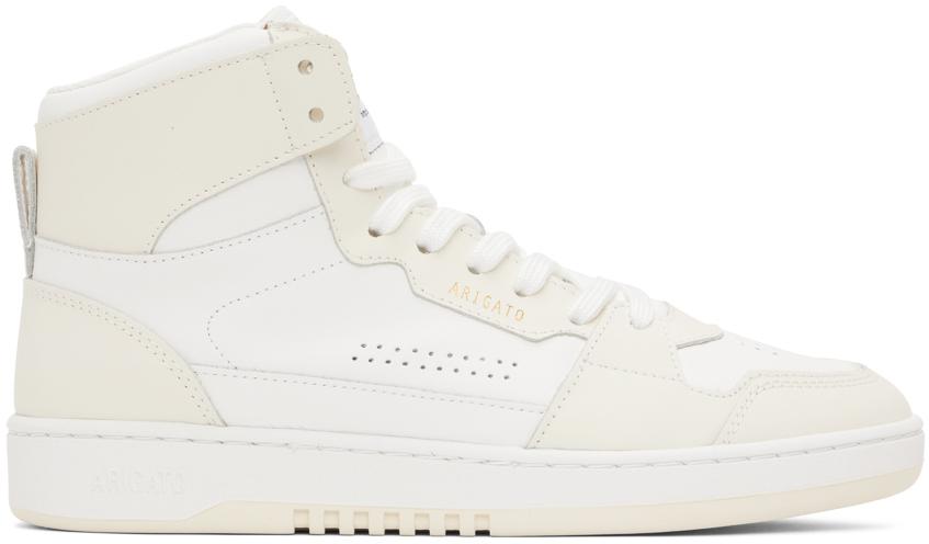 Axel Arigato White & Beige Dice Hi Sneakers