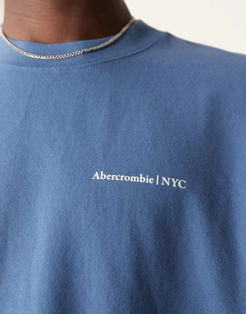 Abercrombie & Fitch Abercrombie & Fitch logo t-shirt in washed navy 2