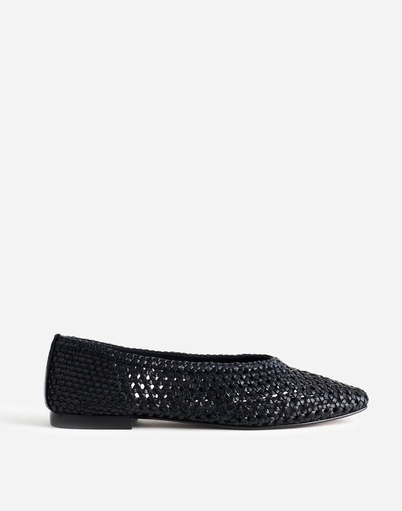 Madewell The Mylie Ballet Flat in Handwoven Leather
