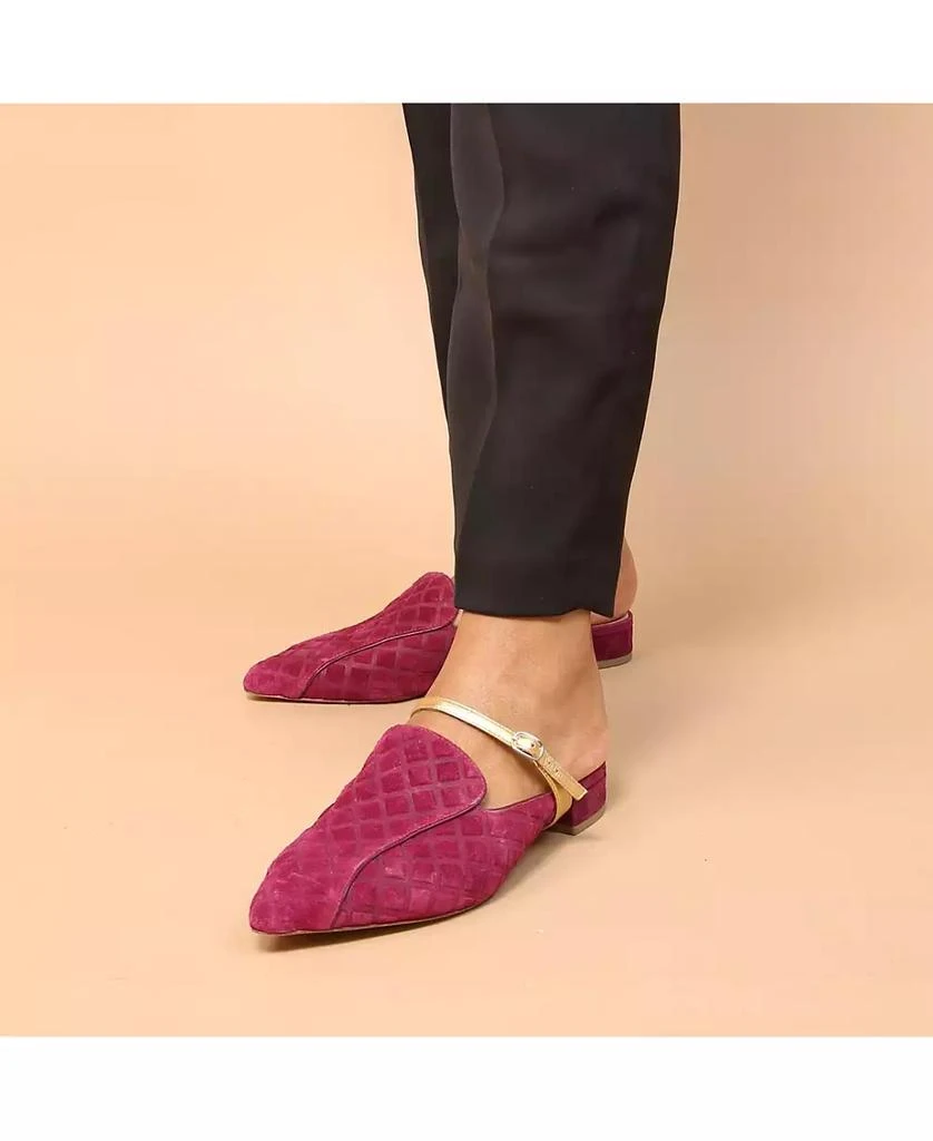 Alterre Women
s Burgundy Suede Twiggy Customizable Loafer Slide 2