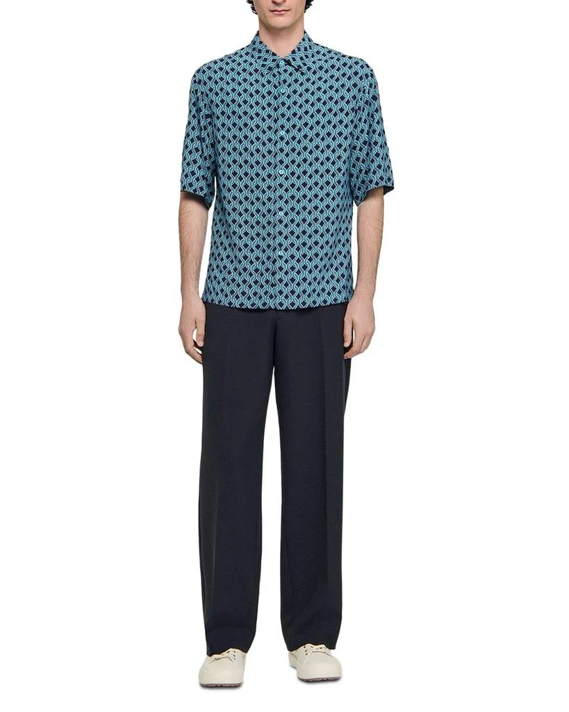 Sandro Printed Short Sleeve Shirt 3