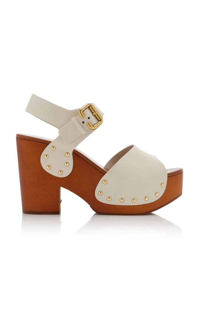 Chloé Chloé - Jeannette Leather Clog Sandals - White - IT 41 - Moda Operandi 1