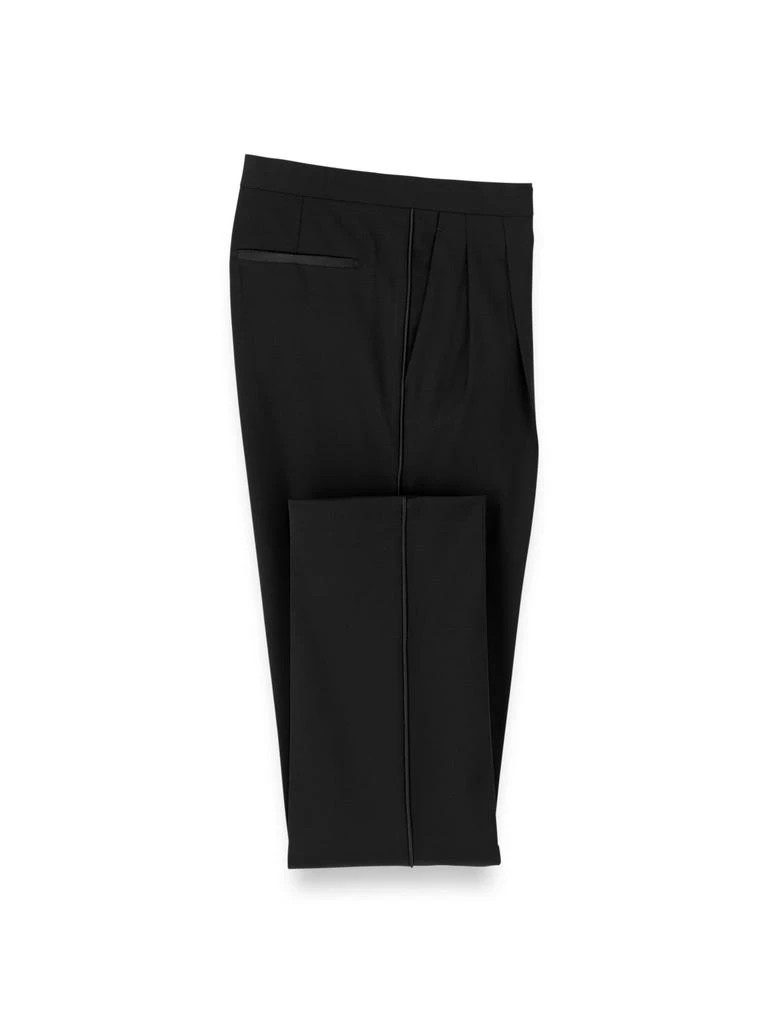 Paul Fredrick Wool Stretch Pleated Tuxedo Pants