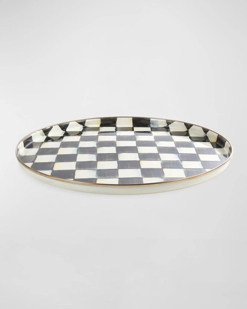 MacKenzie-Childs Courtly Check Round Enamel Tray 3