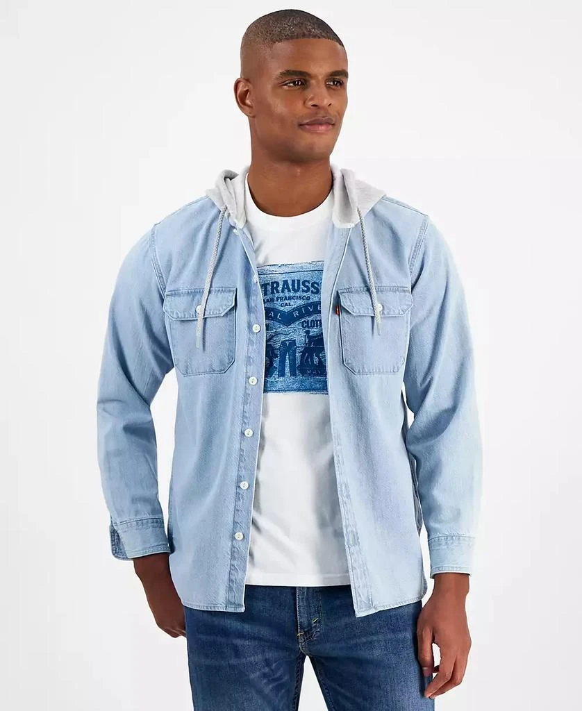 Levi's Men's Relaxed-Fit Hooded Denim Shirt Jacket 3
