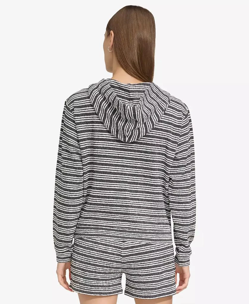 Marc New York by Andrew Marc Women's Heritage Striped Lace-Up Hoodie 2