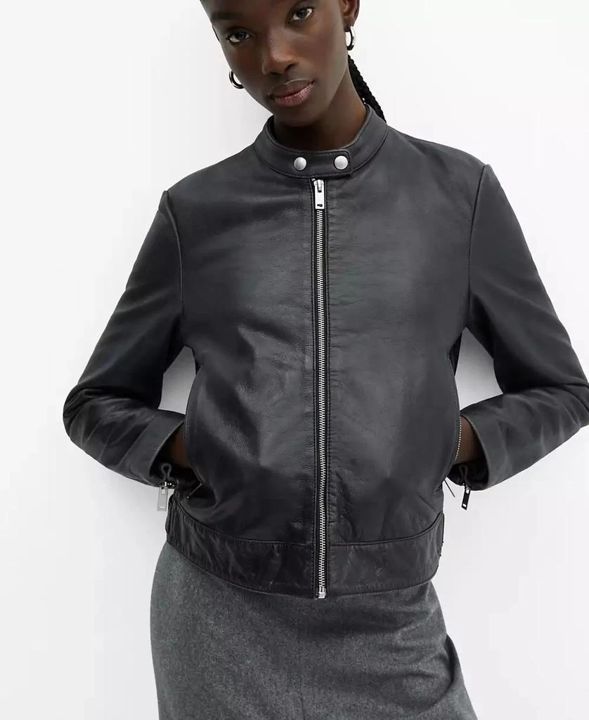 Mango Women's Leather Jacket 1