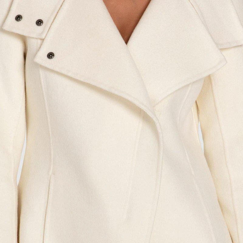 Belle & Bloom Bad Girl Wool Blend Moto Coat Cream 2