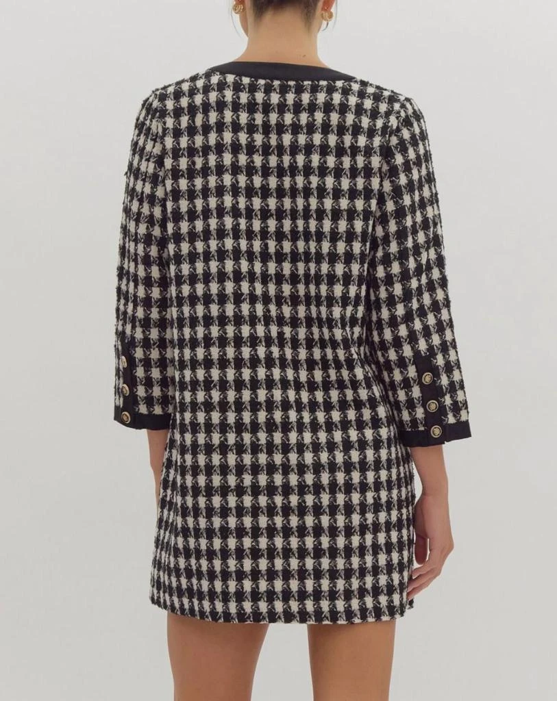 entro Entro - TWEED DRESS WITH SELF TIE 2