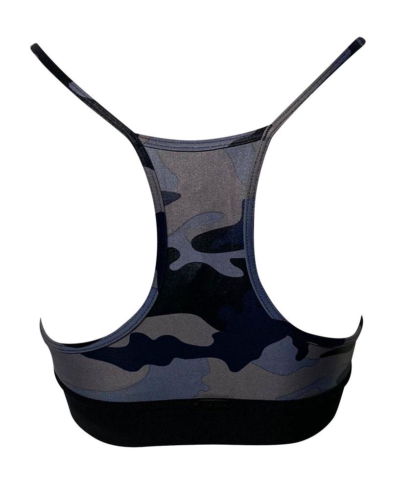 Koral Koral Sweeper Sports Bra in Blue Polyamide