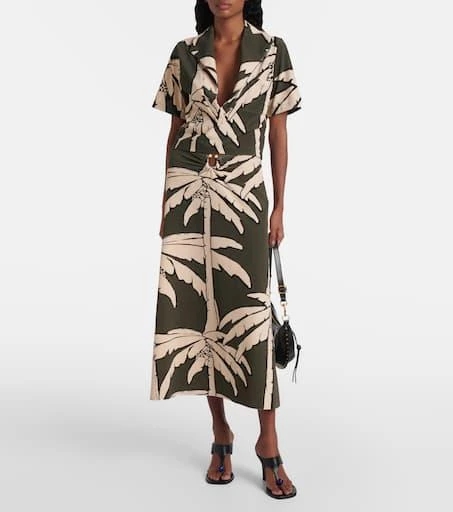 JOHANNA ORTIZ Printed gathered terry maxi skirt 2