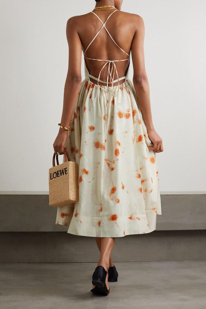 【JASON WU】cotton and silk-blend voile maxi ドレス Jason Wu Open-back floral-print cotton and silk-blend midi