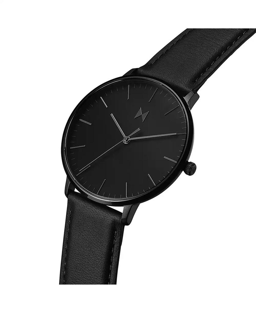 MVMT Men's Legacy Black Leather Strap Watch, 42mm