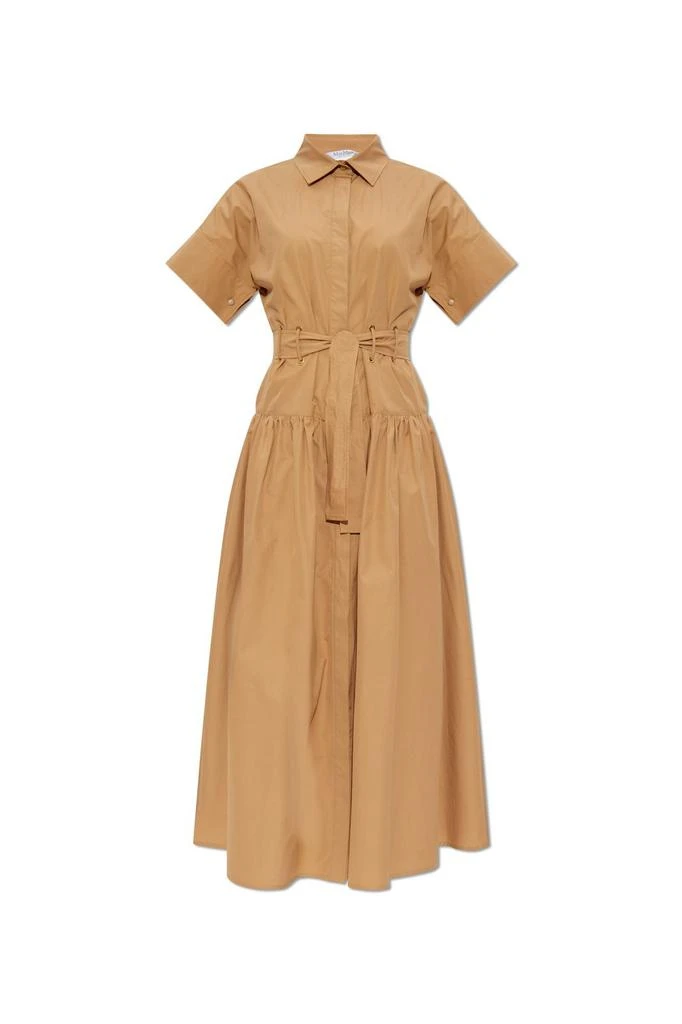 Max Mara Max Mara Agoraio Belted Short-Sleeved Midi Dress from Cettire