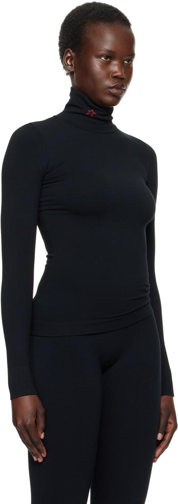 PERFECT MOMENT Black Seamless Thermal Sport Top