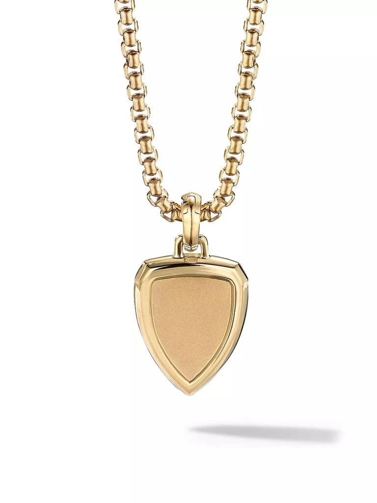 David Yurman St. Michael Amulet in 18K Yellow Gold with Diamonds, 27.5MM 2
