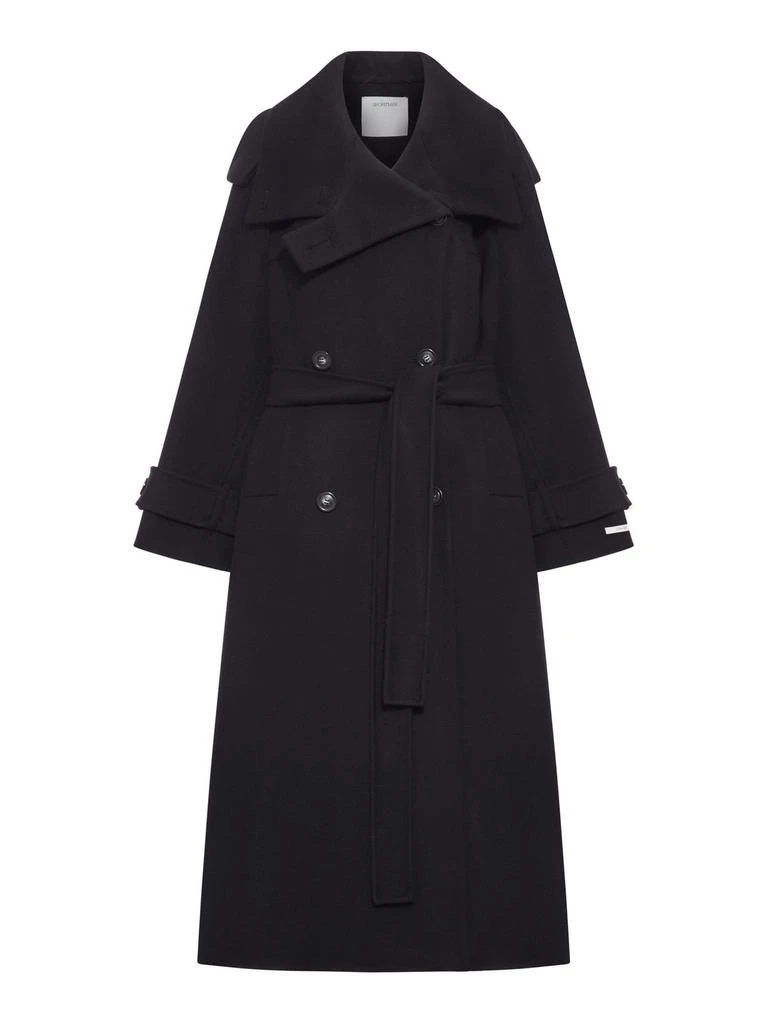 Shop Sportmax Yole Double-Breasted Belted Long Coat on Sale at